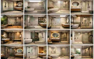 modern bathroom design for home with shower