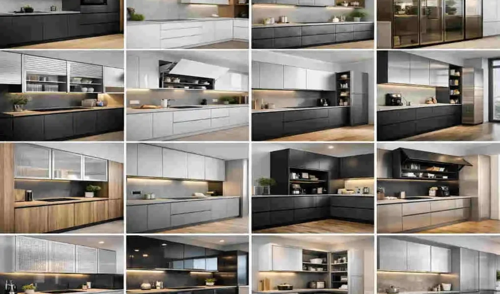 aluminium kitchen cabinet door design