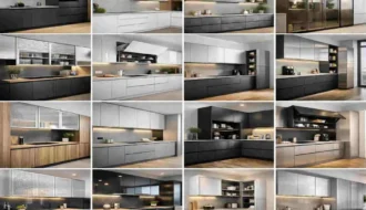 aluminium kitchen cabinet door design