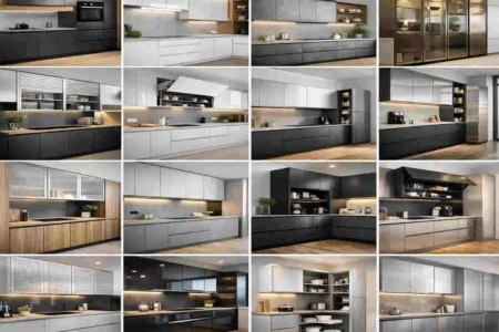 aluminium kitchen cabinet door design