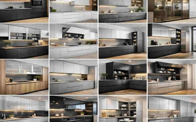 aluminium kitchen cabinet door design