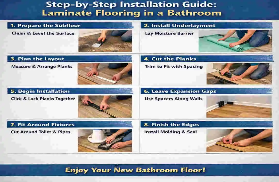 how to install laminate flooring in a bathroom