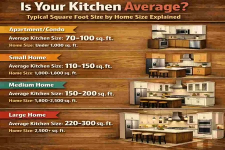 how big is the average kitchen in square feet