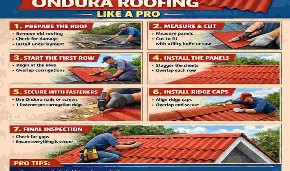 how to install ondura roofing