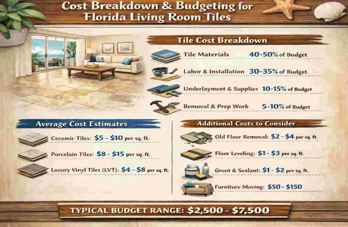 modern tiles design for living room in home florida