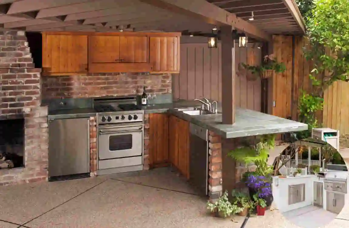 simple outdoor kitchen house ideas
