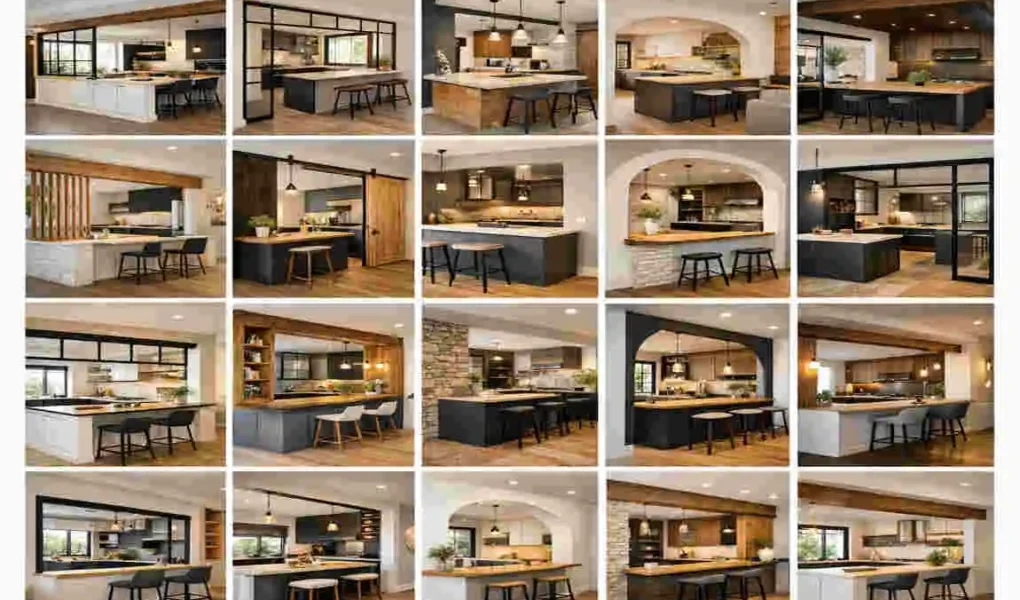 semi open kitchen design ideas