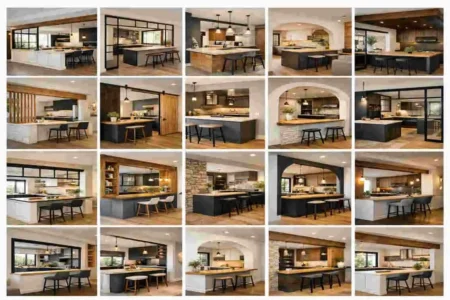 semi open kitchen design ideas