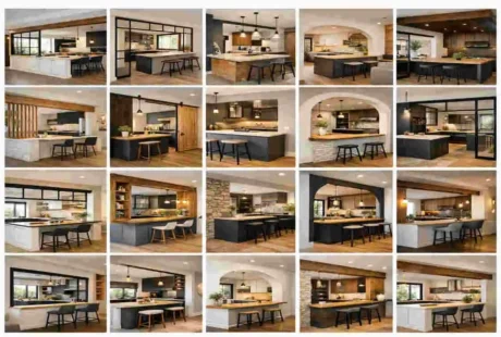 semi open kitchen design ideas