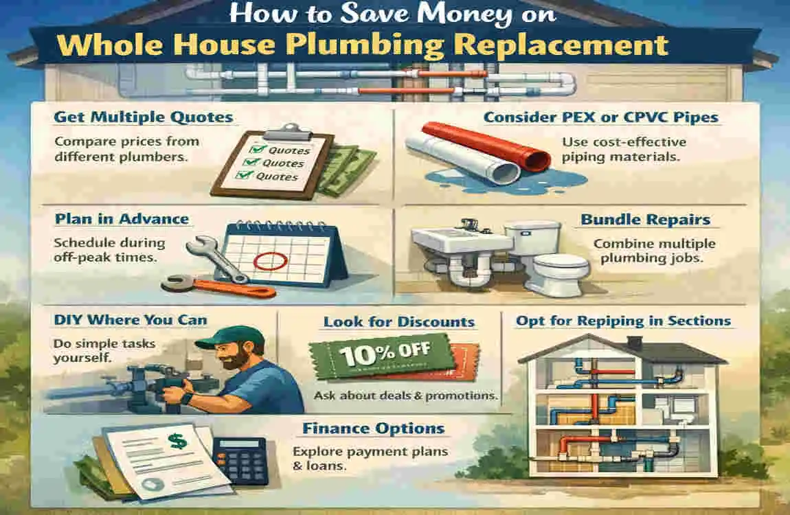 how much to replace all plumbing in a house