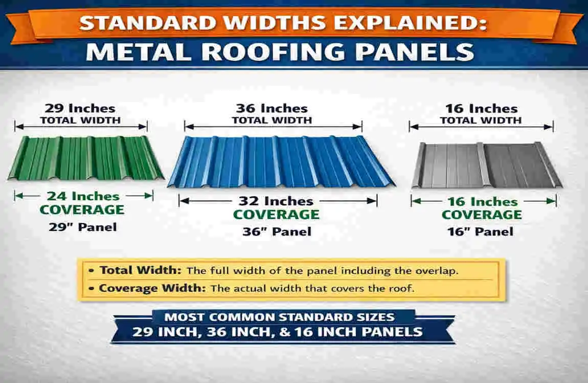 how wide is metal roofing panels