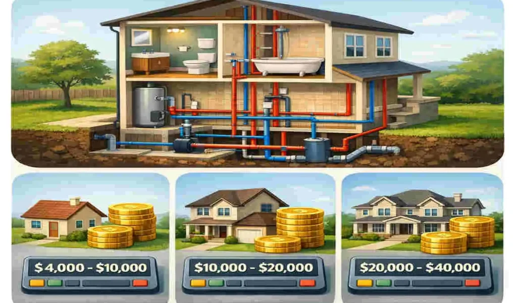 how much to replace all plumbing in a house