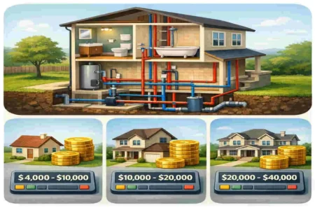 how much to replace all plumbing in a house