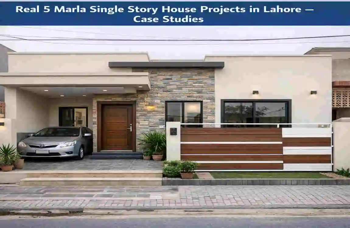 single story house construction cost of 5 marla house floders design