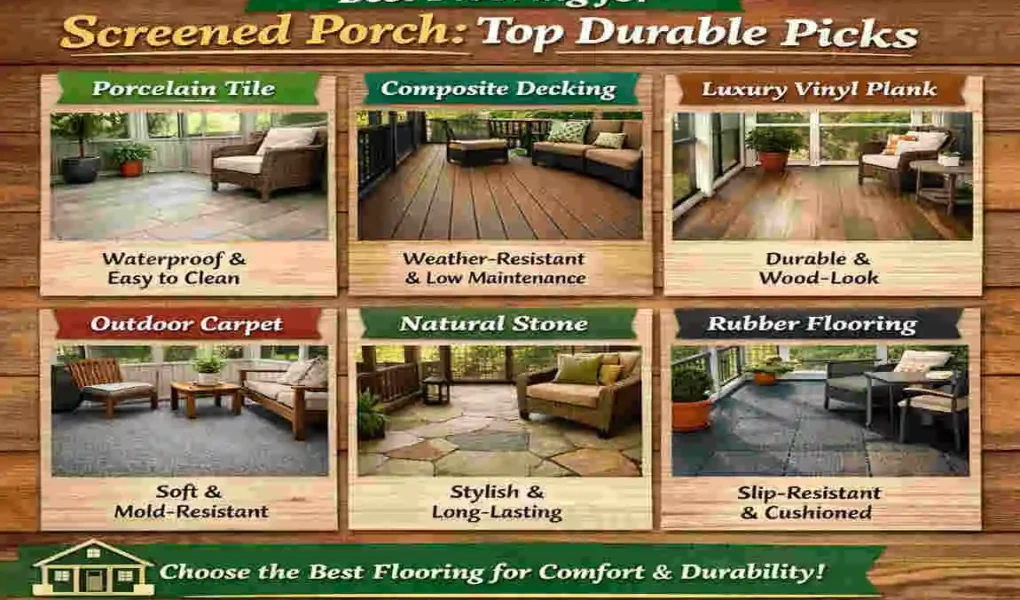 Best Flooring for Screened Porch: Top Durable Picks