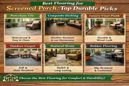 Best Flooring for Screened Porch: Top Durable Picks