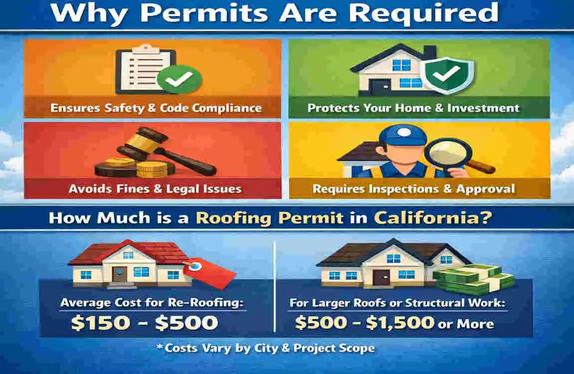 how much is a roofing permit in california