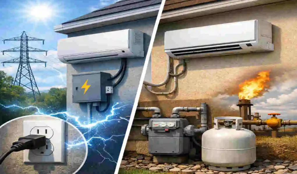 do air conditioners use gas or electricity