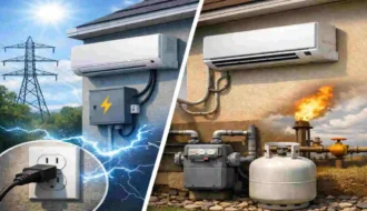 do air conditioners use gas or electricity