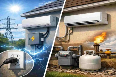 do air conditioners use gas or electricity