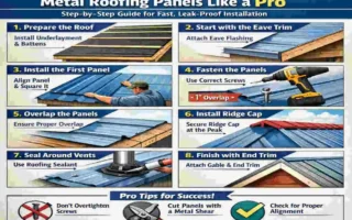 how to attach metal roofing panels