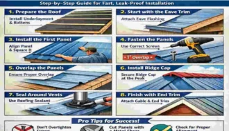 how to attach metal roofing panels