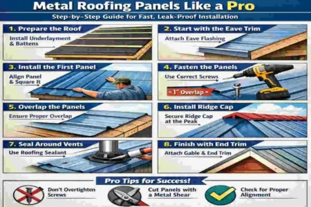 how to attach metal roofing panels
