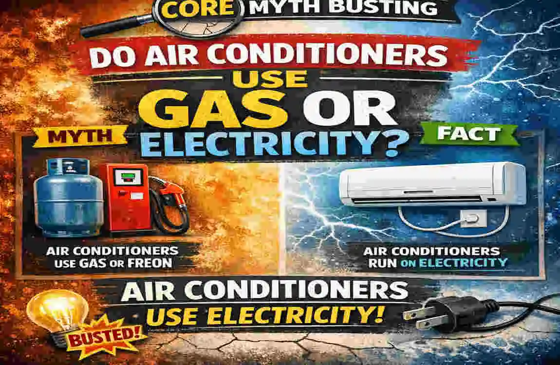 do air conditioners use gas or electricity