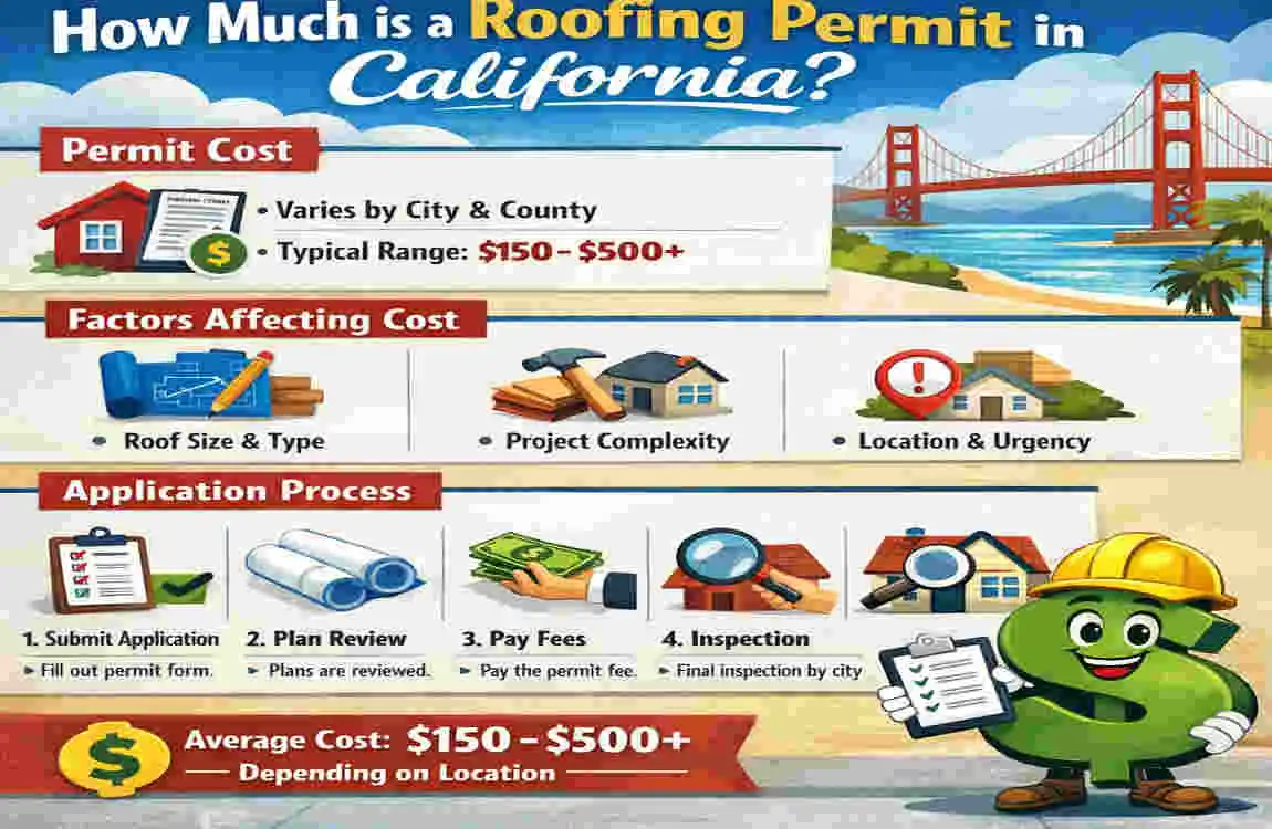 how much is a roofing permit in california