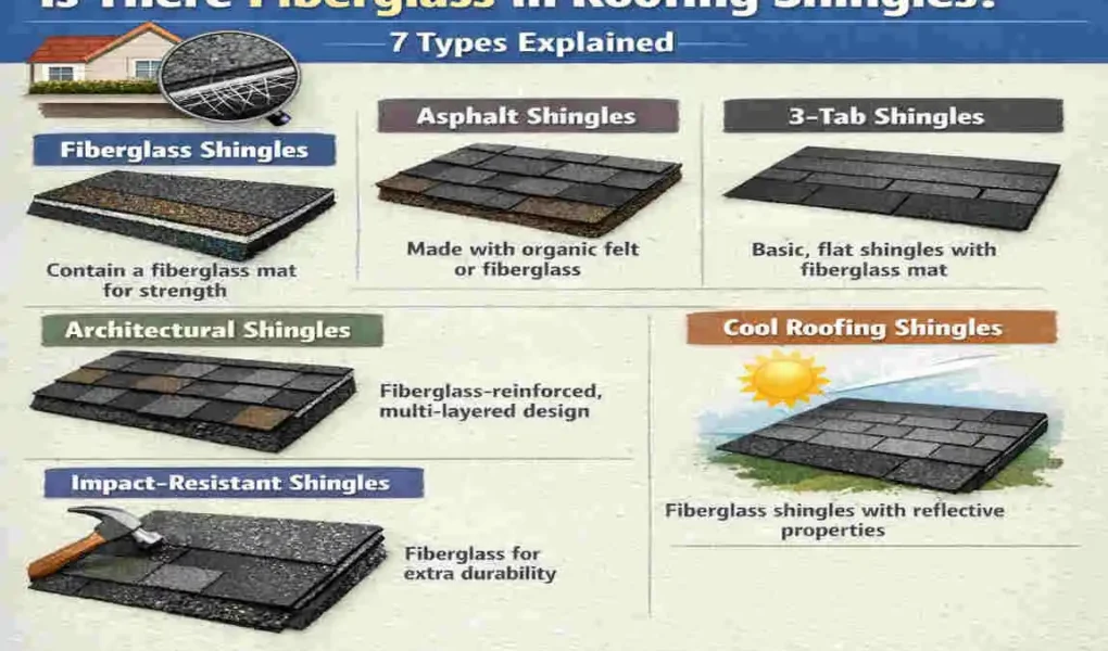 Is There Fiberglass in Roofing Shingles? 7 Types Explained