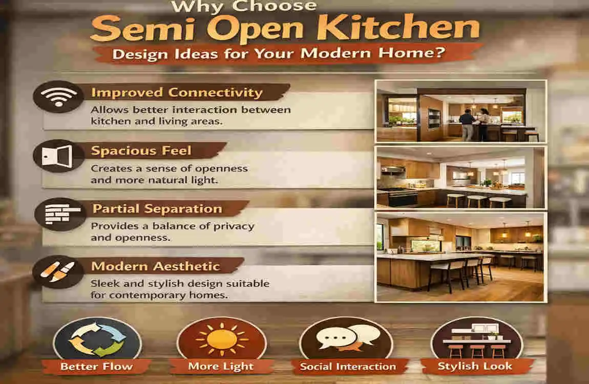 semi open kitchen design ideas
