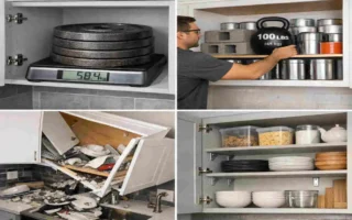 how much weight can top kitchen cabinets hold