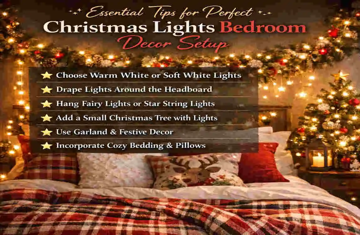 christmas lights bedroom decor