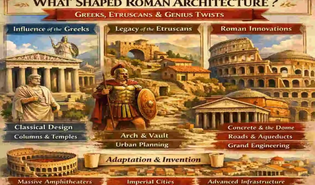what influenced the roman architecture