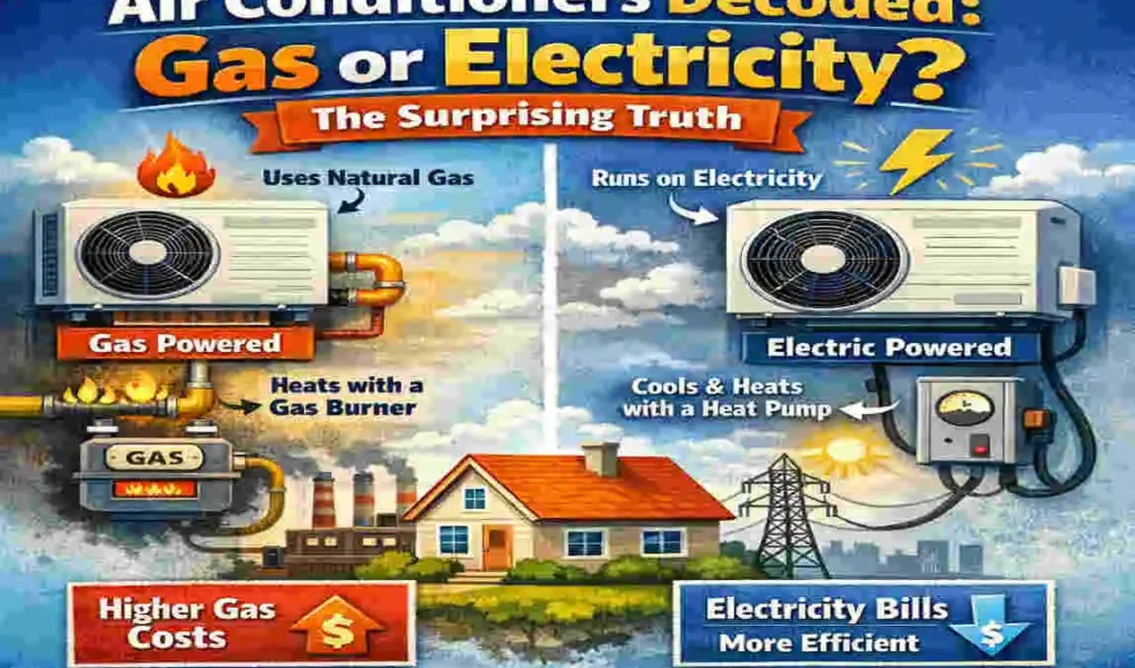 do air conditioners use gas or electricity