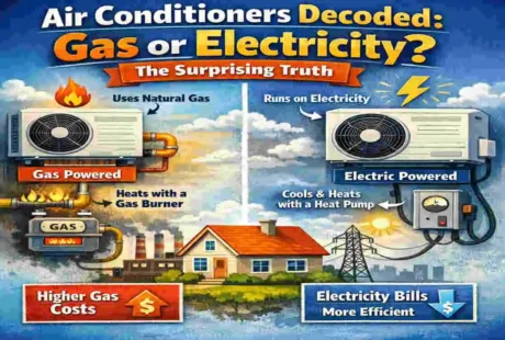 do air conditioners use gas or electricity