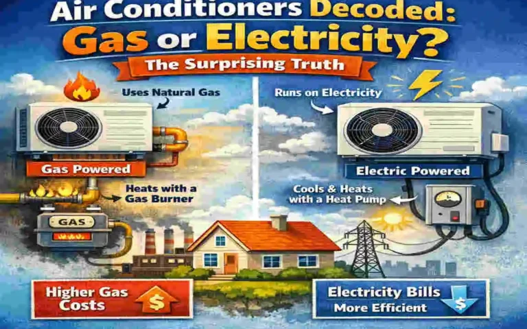 do air conditioners use gas or electricity