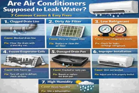 are air conditioners supposed to leak water