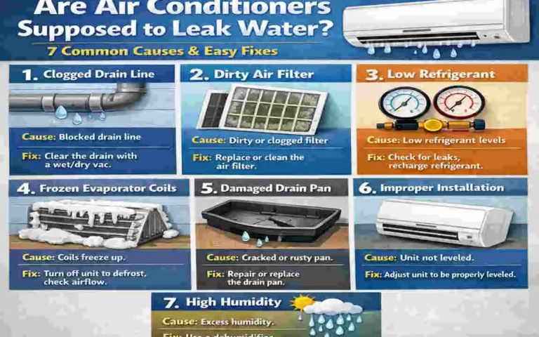 are air conditioners supposed to leak water