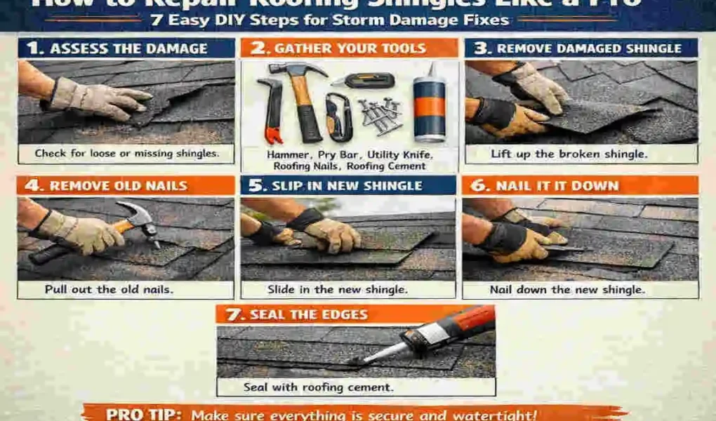 how to repair roofing shingles