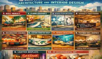 where is graphic design used in architecture and interior design