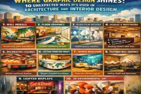 where is graphic design used in architecture and interior design