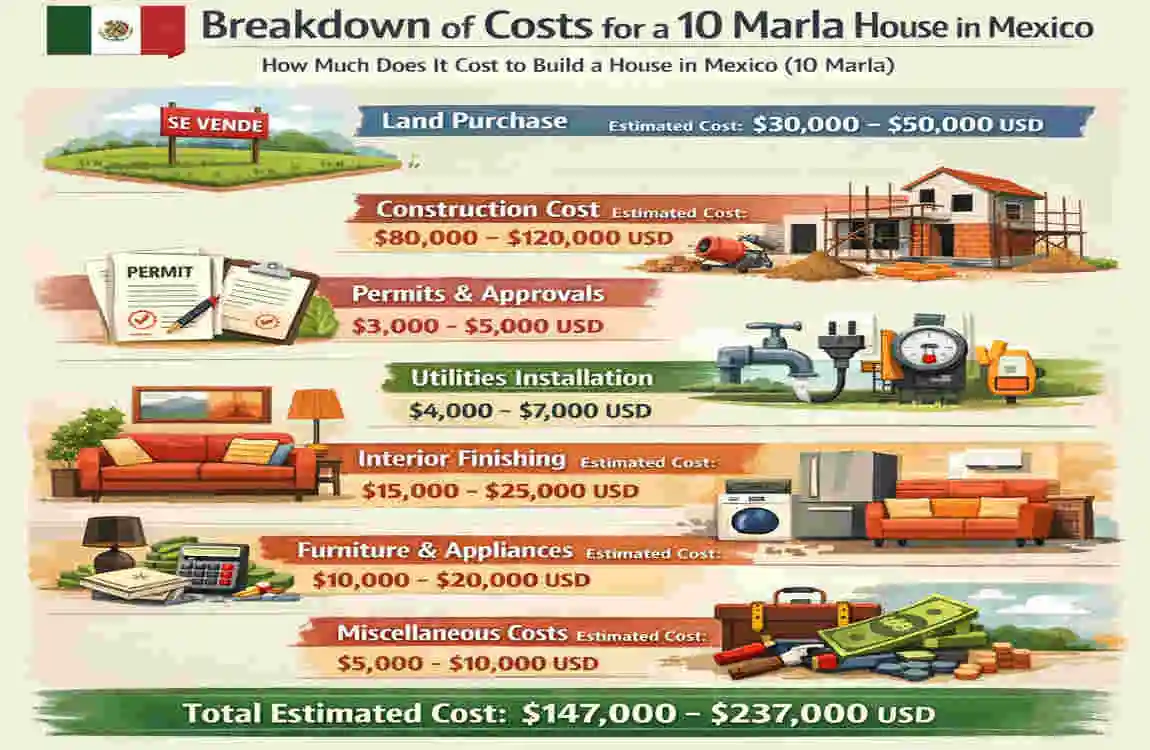 how much does it cost to build a house in mexico 10 marla