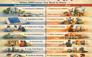 defferent between architecture and art