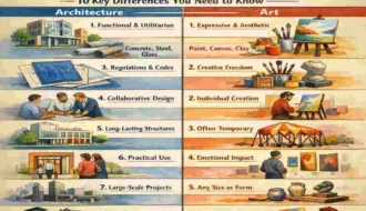 defferent between architecture and art