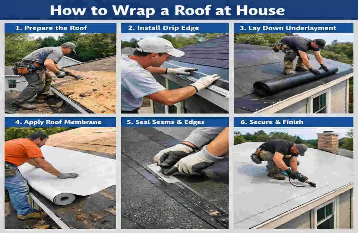 How to Wrap Your House Roof