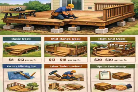 Labor Cost to Build a House Deck Per Square Foot