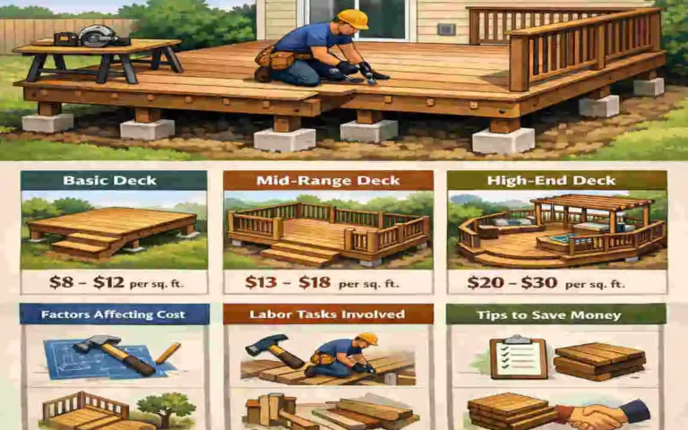 Labor Cost to Build a House Deck Per Square Foot