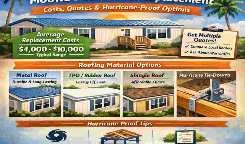 Florida Mobile Home Roof Replacement: Costs