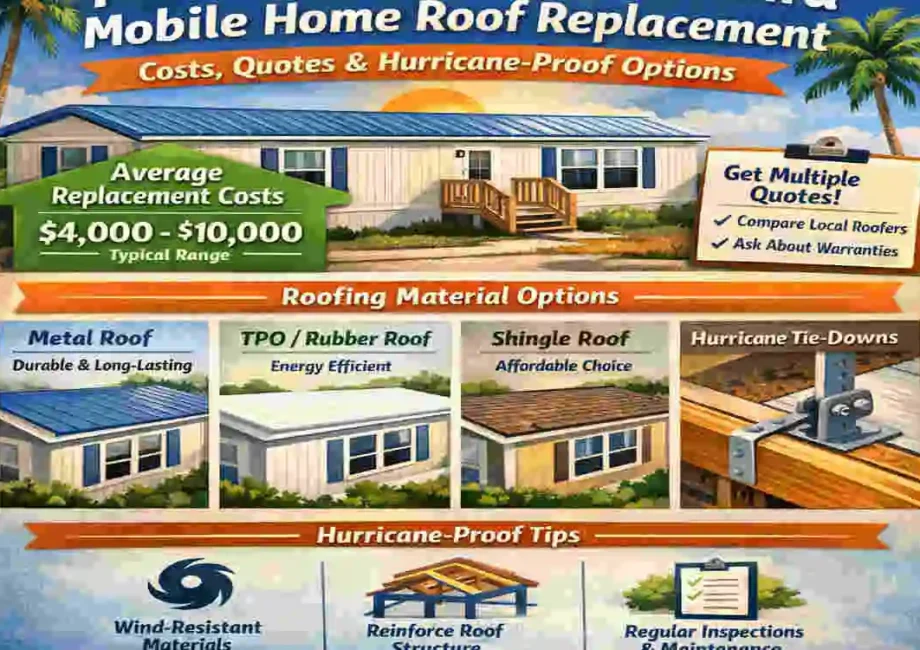 Florida Mobile Home Roof Replacement: Costs